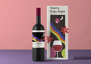 ポップなワインラベル